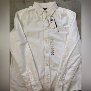 Ralph Lauren Boys - white button down 14-16 NWT